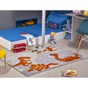 Ver imagem 1 de Tapete Infantil 1,00X1,50 Antiderrapante Quarto Cinza I-92