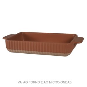 Travessa Cerâmica Terracota 27X14Cm - Florarte