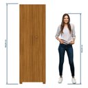 Ver imagem 5 de Kit com 2 Armários Multiuso Escritório NT4020 4 Portas e Prateleiras Marrom/Freijó