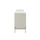 Ver imagem 5 de Buffet Moderno com Gavetas e Pés de Aço Jasper Branco/Off White Fosco/Champanhe