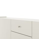 Ver imagem 6 de Buffet Moderno com Gavetas e Pés de Aço Jasper Branco/Off White Fosco/Champanhe