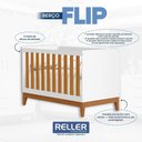 Ver imagem 6 de Jogo de Quarto Infantil Flip Guarda Roupa 4 Portas e Berço Americano Branco Fosco/savana - Reller M