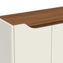 Ver imagem 6 de Buffet para Sala de Jantar 180 cm com Pés de Madeira e Nichos Pulse Branco/Off White Fosco/Canela