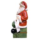 Ver imagem 3 de Papai Noel de Resina Vermelho com Verde 24,5x11cm Florarte 60511001