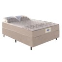 Ver imagem 1 de Cama Box Casal Colchão Molas Vibe 138x188x58cm Gazin Bege