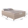 Cama Box Casal Colchão Molas Vibe 138x188x58cm Gazin Bege - 7