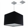 Lustre Quadrado com Desvio Md-4268 35x35cm Bivolt Preto - 1