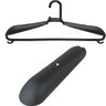 Kit 10 Ombreiras para Cabide Resistentes Plástico Pretas Organize Roupas Closet Armário Cinquetti - 1