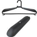 Ver imagem 1 de Kit 10 Ombreiras para Cabide Resistentes Plástico Pretas Organize Roupas Closet Armário Cinquetti