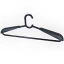 Ver imagem 3 de Kit 10 Ombreiras para Cabide Resistentes Plástico Pretas Organize Roupas Closet Armário Cinquetti