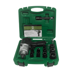 Chave De Impacto Pneumática 1/2 Pol C/14 Pçs 79 Kgf Potente