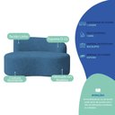 Ver imagem 7 de Sofá Curvo Malta 1 Lugar Compacto Moderno Luxo Linho Azul Royal