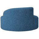 Ver imagem 5 de Sofá Curvo Malta 1 Lugar Compacto Moderno Luxo Linho Azul Royal