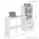 Ver imagem 3 de Mesa de Estudo com Estante Alana 2 Gavetas 4 Nichos:branco