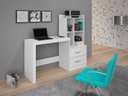 Ver imagem 2 de Mesa de Estudo com Estante Alana 2 Gavetas 4 Nichos:branco