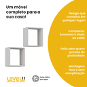 Ver imagem 4 de Kit 2 Nichos Prateleira Quadrado 30x10x30 Decoração - Branco