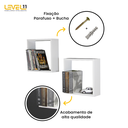 Ver imagem 3 de Kit 2 Nichos Prateleira Quadrado 30x10x30 Decoração - Branco