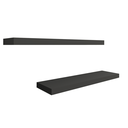 Ver imagem 3 de Kit 2 Prateleiras Retas Decorativas com Suporte Invisível Mdf 60x15 Plancasa:preto Tx