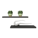 Ver imagem 1 de Kit 2 Prateleiras Retas Decorativas com Suporte Invisível Mdf 60x15 Plancasa:preto Tx