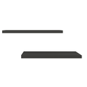 Ver imagem 2 de Kit 2 Prateleiras Retas Decorativas com Suporte Invisível Mdf 60x15 Plancasa:preto Tx