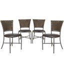 Ver imagem 1 de Sala de Jantar 4 Cadeiras Gramado Em Fibra Sintética Junco Trama Fechada Área Externa e Interna.