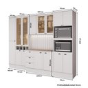 Ver imagem 2 de Cozinha Completa com Balcão Milla Line Easy 15 Portas 3 Gavetas MDF Branco Móveis Carraro