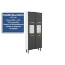 Ver imagem 3 de Paneleiro Bella 6 Portas com Vidro Aço 80cm Branco Bertolini