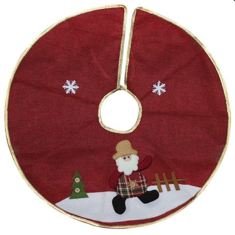 Saia para Árvore de Natal Temática Papai Noel 60cm