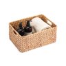 Cesto Organizador 35cm Retangular com Aças de Palha Fibra Natural- Oikos - 2
