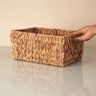 Cesto Organizador 35cm Retangular com Aças de Palha Fibra Natural- Oikos - 6