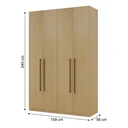 Ver imagem 3 de Guarda Roupa Solteiro Modulado 4 Portas 3 Gavetas 100% MDF Infinity Savana Bege