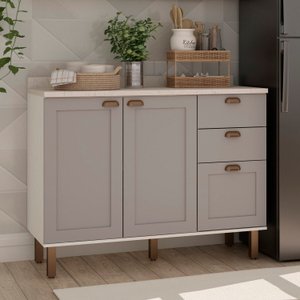 Balcão 1200 2 Portas e Gaveteiro com Tampo