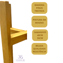 Ver imagem 4 de Suporte Legs para Vaso Cachepot em Madeira Pinus 55cm com Vaso de Plantas Marrom