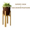 Suporte Legs para Vaso Cachepot em Madeira Pinus 55cm com Vaso de Plantas Marrom - 7
