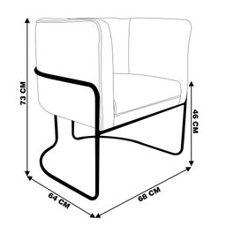 Kit 2 Poltronas Decorativas Romênia Pés de Aço Veludo Marrom - Gran Belo - 2
