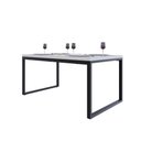 Ver imagem 5 de Mesa de Jantar Yon 160 X 90 X 76 Cm Branco Tx/est.preta Branco Tx/est.preta