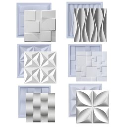 Formas de Gesso 3d Cimento Molde Plástico Abs Placa Parede - 1