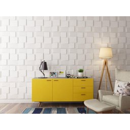 Formas de Gesso 3d Cimento Molde Plástico Abs Placa Parede - 2