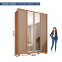 Ver imagem 3 de Guarda-roupa com Espelho 4 Portas Lior Lux Francis