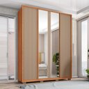 Ver imagem 1 de Guarda-roupa com Espelho 4 Portas Lior Lux Francis