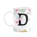 Ver imagem 1 de Caneca Floral - Inicial do Nome Letra D - 325ml