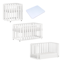 Ver imagem 4 de Berço Evolutivo 3 em 1 Branco Mini Berço com Mini Colchão Incluso Berço e Mini Cama