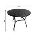 Ver imagem 3 de Conjunto Mesa Redonda 1,40cm com 6 Cadeiras Betta em Alumínio Área Externa Preto