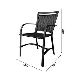 Conjunto Mesa Redonda 1,40cm com 6 Cadeiras Betta em Alumínio Área Externa Preto - 4