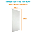 Ver imagem 2 de Porta Branco Prime 70 com Fechadura e Dobradiça
