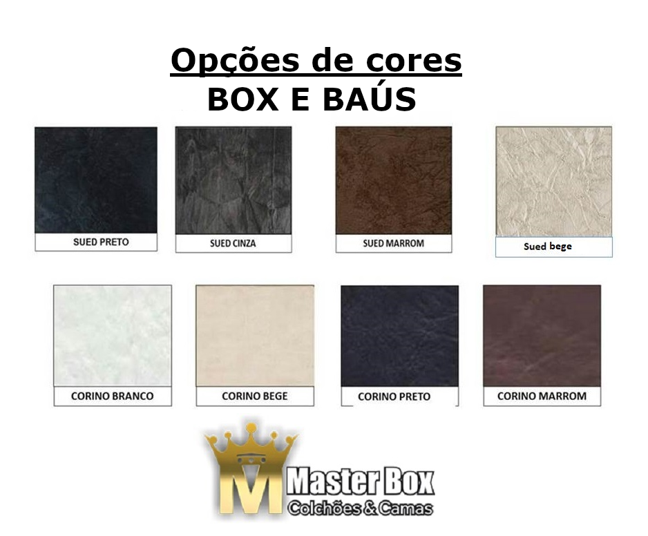 Conjunto Cama Baú Solteiro Blindado Diversas Cores + Colchão de Molas Ensacadas Smartflex 88X188X28  - 4