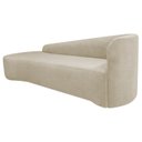 Ver imagem 4 de Recamier Curvo Orgânico 180cm 3 Lugares Lado Esquerdo para Sala de Estar Linho Paris Bege