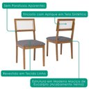 Ver imagem 5 de Mesa de Jantar Cacau com 6 Cadeiras Estofadas Palmas Linho Grafite Ornar