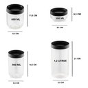 Ver imagem 3 de Potinho Organizador C/Tampa de Rosquear 300ML 9,5x6CM Preto