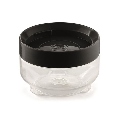 Potinho Organizador C/Tampa de Rosquear 300ML 9,5x6CM Preto